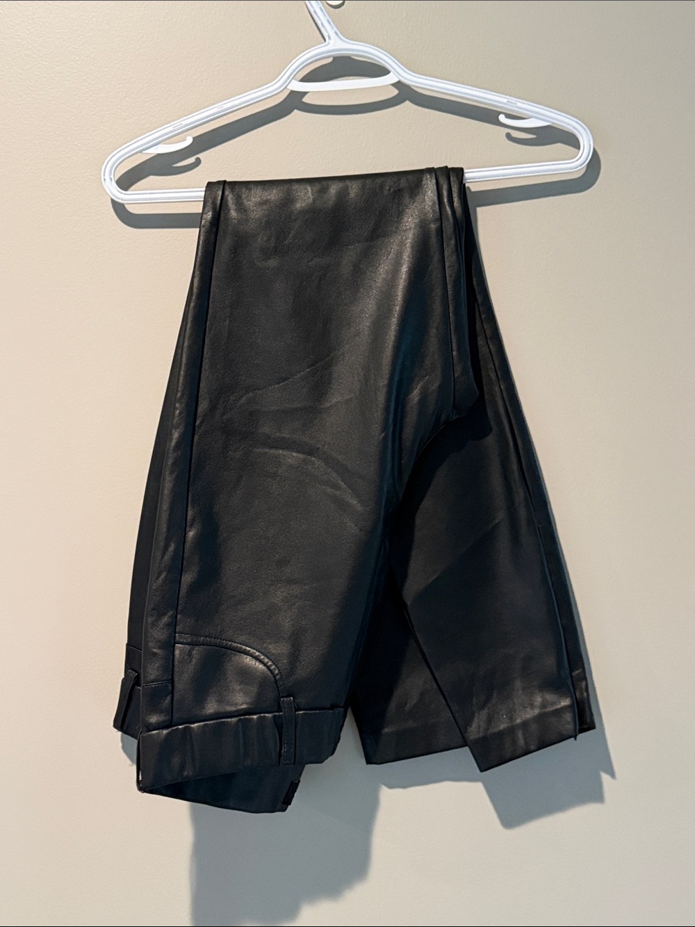 Zara Black Faux Leather Skinny Pants